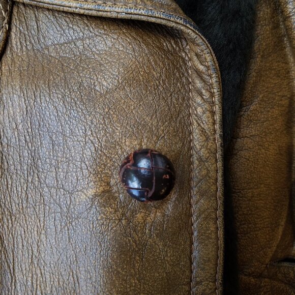 Vintage Kurland Men's 40 Brown Glove Tanned Leather Insulated Jacket - Picture 9 of 15